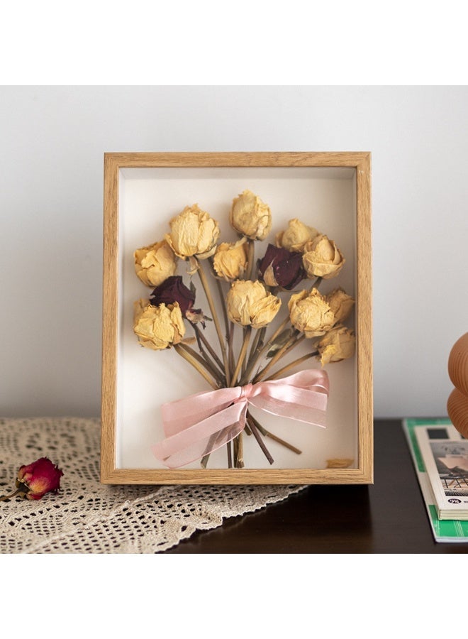 2pcs Shadow Box Frame Display Case, 6x8" Shadow Box Picture Frame, 3D Picture Frame Display Case Deeper 3cm, for Medals, DIY Crafts, Wedding Souvenir (Wood Color 6x8") - Image 4